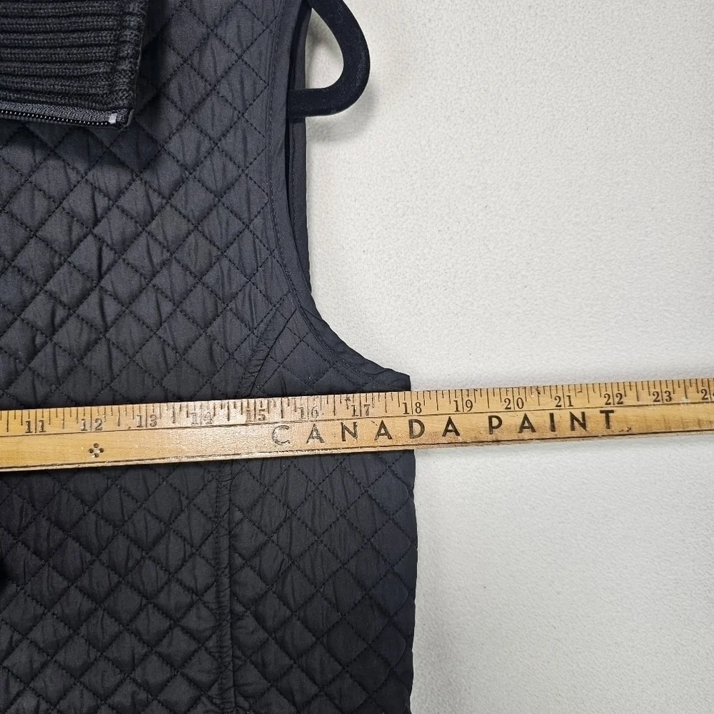 Spanner Quilted and Rib Knit Vest Black Size Medium - Picture 3 of 10